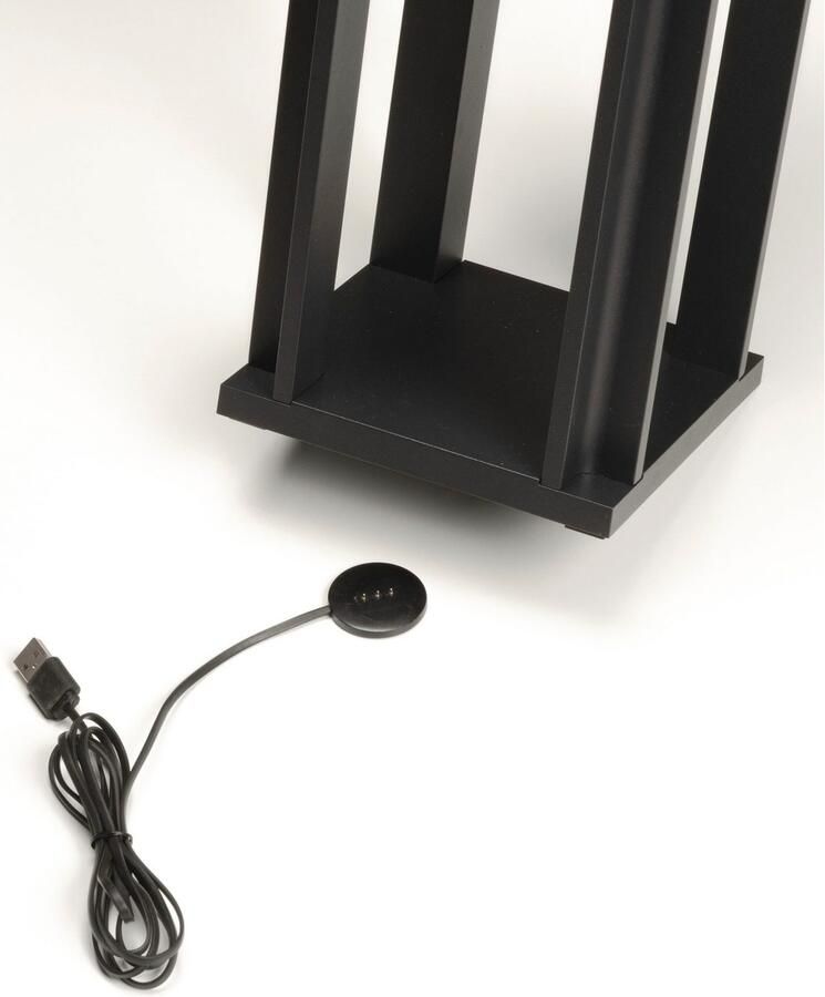 KONSTSMIDE Led-lantaarn Cannes LED USB-lantaarn 42cm dimbaar 2700 3000K (2 stuks)