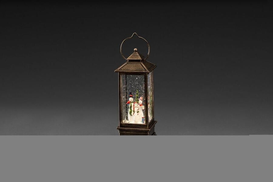 KONSTSMIDE Led lantaarn Kerst versiering Led-sneeuwlantaarn met sneeuwpoppen (1 stuk) - Foto 2