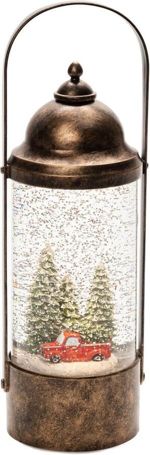 KONSTSMIDE Led lantaarn Kerst versiering Led "Waterlantaarn met kerstbomen en auto" (1 stuk) - Foto 3