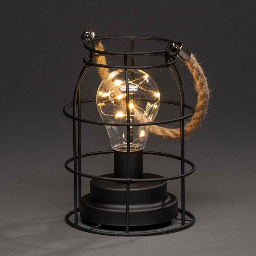 KONSTSMIDE Led lantaarn Kerst versiering Metalen led-lantaarn rond (1 stuk) - Foto 2