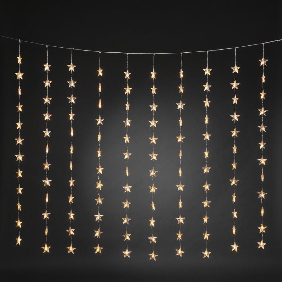 KONSTSMIDE Led-lichtgordijn Kerst versiering 120 sterren 120 amberkleurige diodes - Foto 2