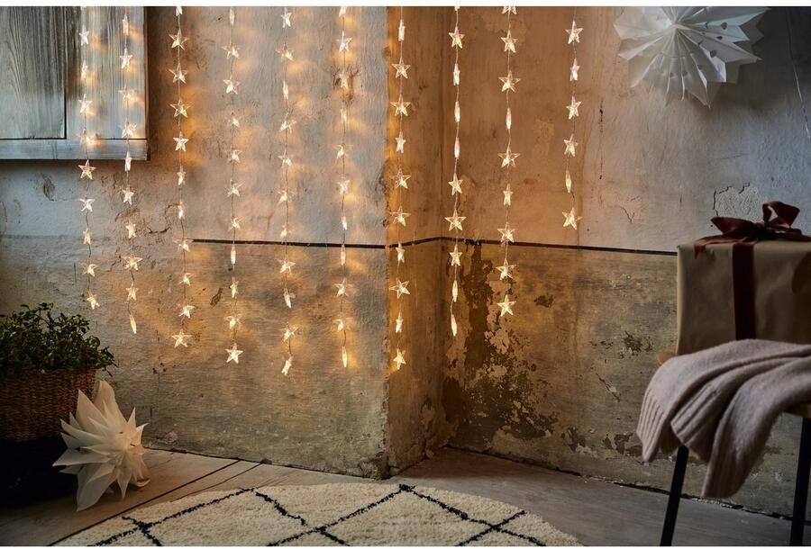 KONSTSMIDE Led-lichtgordijn Kerst versiering 120 sterren 120 amberkleurige diodes - Foto 4