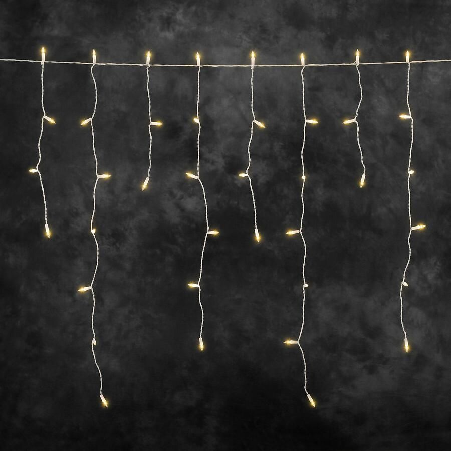 KONSTSMIDE Led-lichtgordijn Kerstversiering buiten Led ijsregen lichtgordijn 200 amberkleurige dioden (1 stuk) - Foto 2