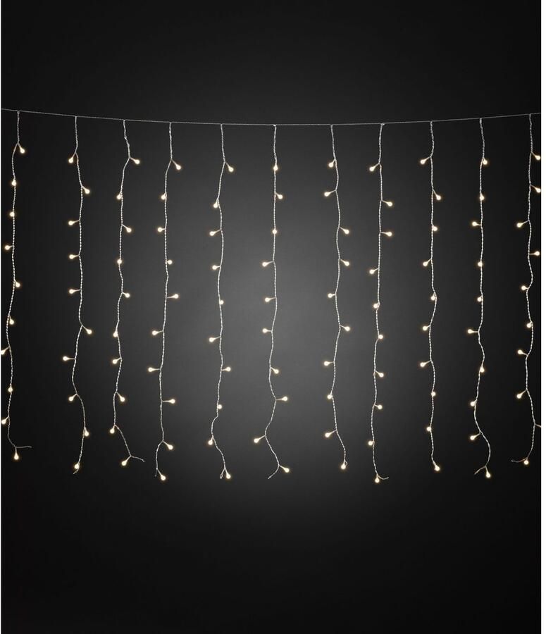 KONSTSMIDE Led-lichtgordijn Kerstversiering buiten Led lichtgordijn met witte Globes 400 warmwitte dioden (1 stuk)