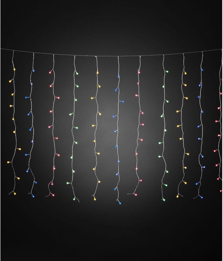 KONSTSMIDE Led-lichtgordijn Led lichtgordijn met kleurrijke Globes 400 gekleurde dioden (1 stuk)