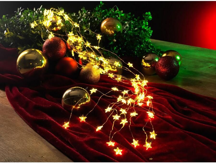 KONSTSMIDE Led-lichtgordijn Led sterrenkrans 10 strengen à 20 dioden (1 stuk) - Foto 3