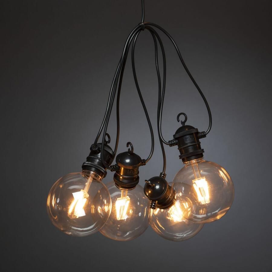 KONSTSMIDE Led-lichtsnoer Bolvormige led-biertuinverlichtingssysteem basisset retrodesign (1 stuk) - Foto 2