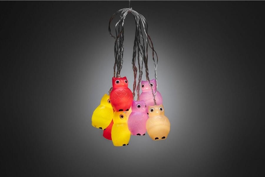 KONSTSMIDE Led-lichtsnoer Kerst versiering Led decoratief lichtsnoer veelkleurige uilen 16 warmwitte dioden (1 stuk) - Foto 3