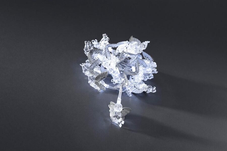 KONSTSMIDE Led-lichtsnoer Kerst versiering Led decoratief lichtsnoer zilverkleurige engel 24 koudwitte dioden (1 stuk) - Foto 2