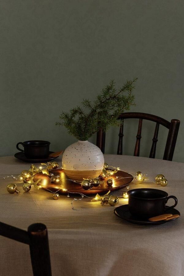 KONSTSMIDE Led-lichtsnoer Kerst versiering messingkleurig 6u timer 20 warmwitte diodes - Foto 3