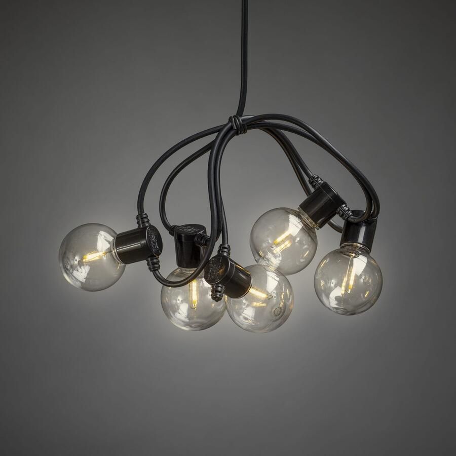 KONSTSMIDE Led-lichtsnoer Kerstversiering buiten Led biertuinverlichting 20 heldere lampen 40 amberkleurige dioden (1 stuk) - Foto 3