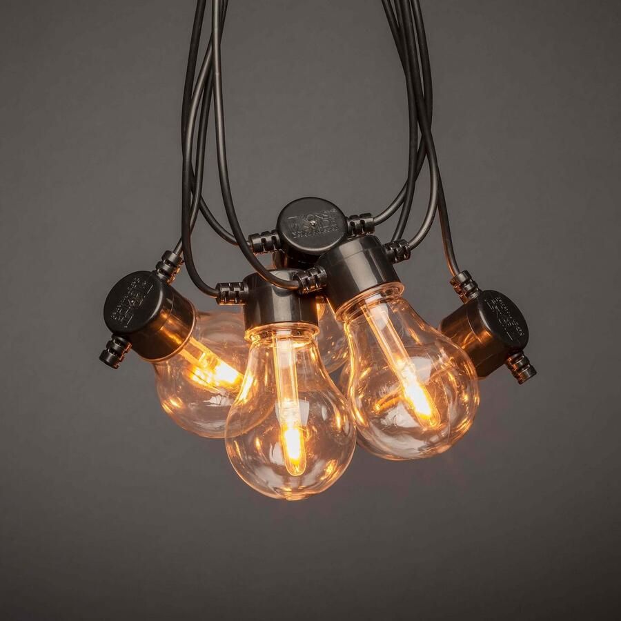 KONSTSMIDE Led-lichtsnoer Kerstversiering buiten Led-biertuinverlichting helder met dimmer 10 heldere lampen 20 dioden (1 stuk) - Foto 3