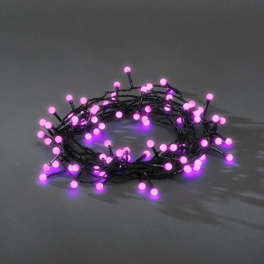 KONSTSMIDE Led-lichtsnoer Kerstversiering buiten Led bollichtketting ronde dioden 80 purperkleurige dioden (1 stuk) - Foto 2