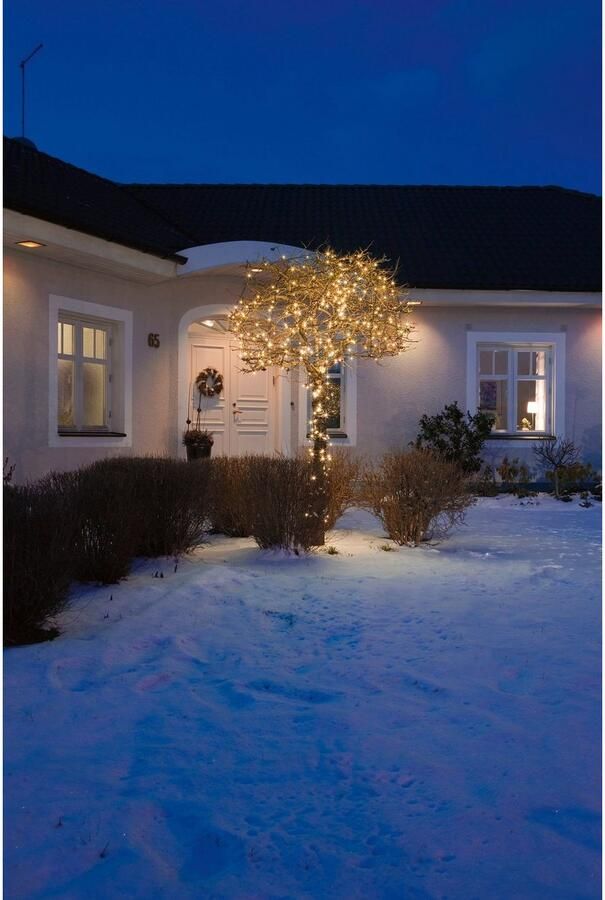 KONSTSMIDE Led-lichtsnoer Kerstversiering buiten Ledlichtsnoer met glittereffect 160 amberkleurige dioden (1 stuk) - Foto 2