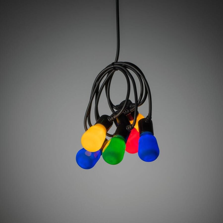 KONSTSMIDE Led-lichtsnoer Led biertuinverlichting opaal 20 veelkleurige lampen 40 warmwitte dioden (1 stuk) - Foto 3