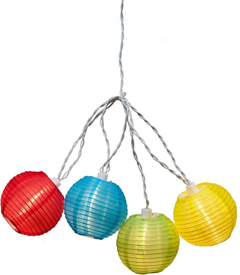 KONSTSMIDE Led-lichtsnoer Led deco-lampjes pinkkleurige blauwe groene gele plastic rijstballen 20 dioden (1 stuk)