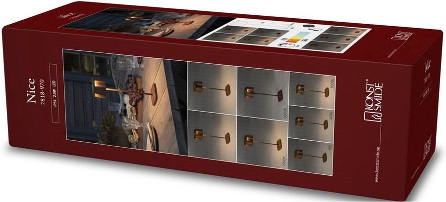 KONSTSMIDE Led-tafellamp NICE Mooie LED USB-tafellamp kleurtemperatuur dimbaar (2 stuks) - Foto 3