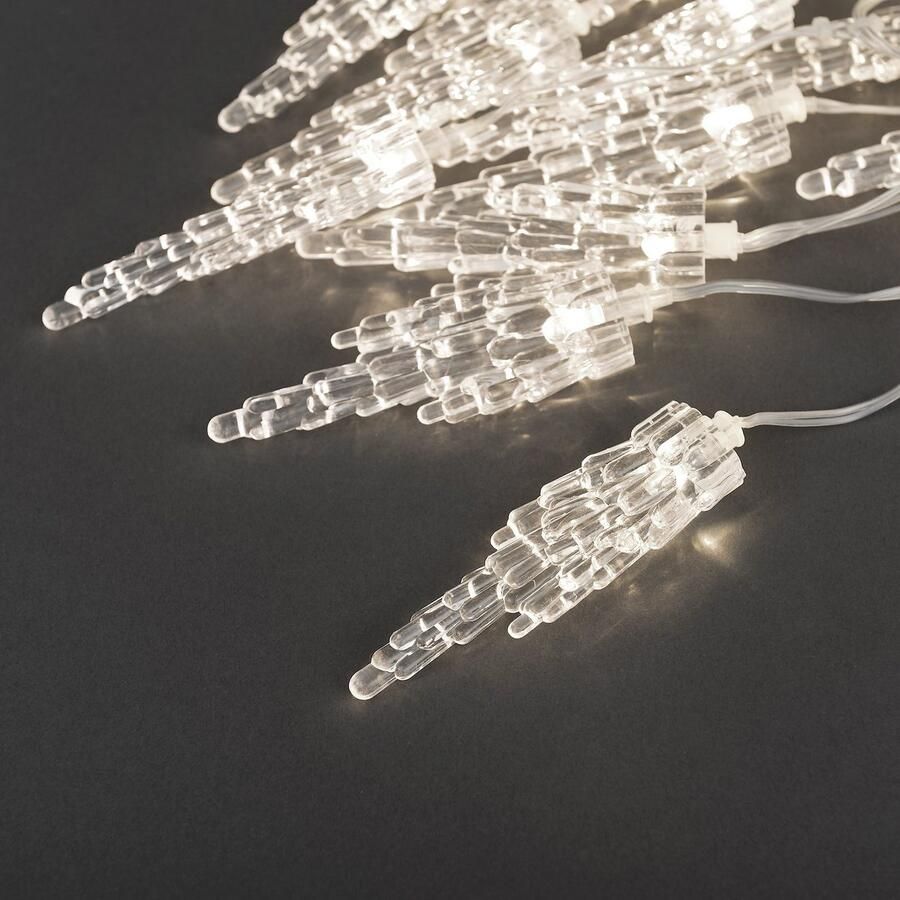KONSTSMIDE Lichtgordijn Ijspegels kerstversiering buiten met warm witte diodes kabellengte ca. 4 meter - Foto 2
