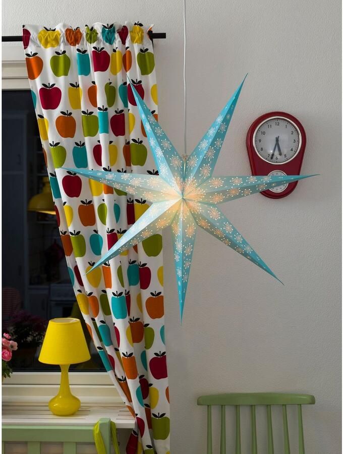 KONSTSMIDE Sierster blauwe papieren ster verlicht 7 kartels (1 stuk)