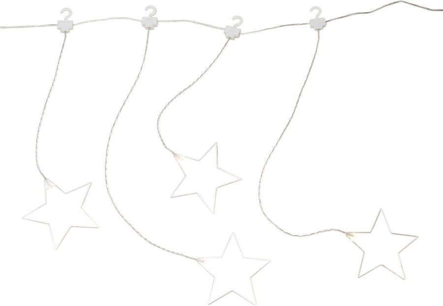 KONSTSMIDE Led-lichtgordijn Kerst versiering met 8 sterren van plexiglas en warm witte dioden - Foto 6
