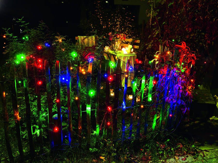 KONSTSMIDE Led-lichtnet Kerstversiering buiten Led lichtnet 120 gekleurde dioden (1 stuk) - Foto 2