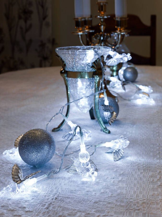 KONSTSMIDE Led-lichtsnoer Kerst versiering Led decoratief lichtsnoer zilverkleurige engel 24 koudwitte dioden (1 stuk) - Foto 3