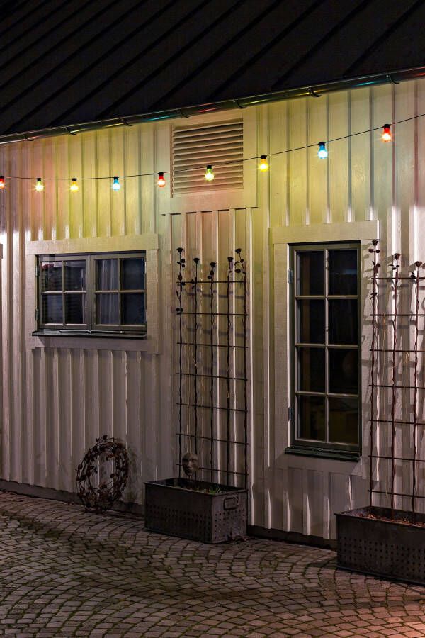 KONSTSMIDE Led-lichtsnoer Kerstversiering buiten Led biertuinverlichting 20 veelkleurige lampen 160 warmwitte dioden (1 stuk) - Foto 5