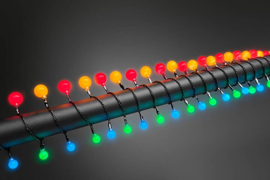 KONSTSMIDE Led-lichtsnoer Led bollichtketting kleine & grote ronde dioden 80 gekleurde dioden (1 stuk)