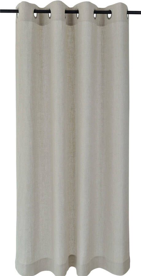 Kutti Gordijn Metis linnen ondoorzichtig natuurlijk linnen gordijn uni gemakkelijk in onderhoud basic (1 stuk) - Foto 7