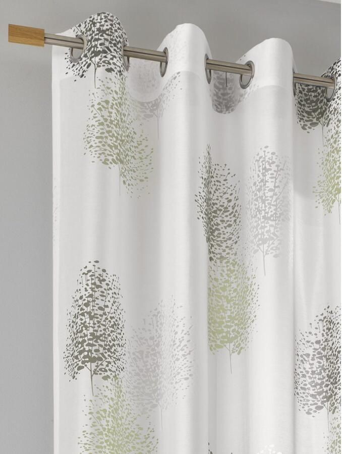 Kutti Gordijn Belinda Gordijn halftransparant etskant gedessineerd viscose-polyester (1 stuk) - Foto 5