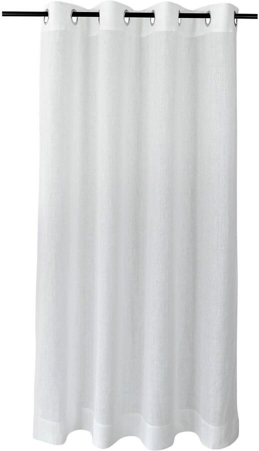 Kutti Gordijn Metis linnen ondoorzichtig natuurlijk linnen gordijn uni gemakkelijk in onderhoud basic (1 stuk) - Foto 5