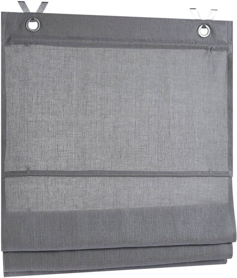 Kutti Romeins rolgordijn Metis uni ondoorzichtig 100% linnen met edelstalen haken gemakkelijk in onderhoud (1 stuk) - Foto 6