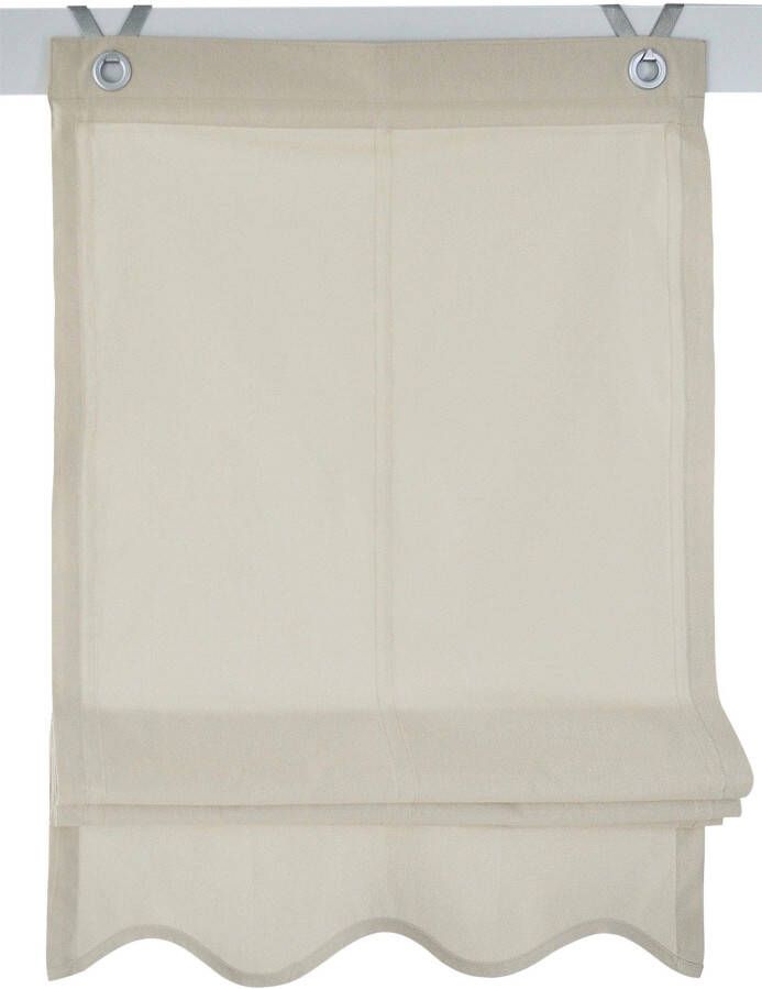 Kutti Romeins rolgordijn Olivia ondoorzichtig katoen op te hangen met haken (1 stuk) - Foto 3