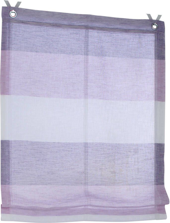 Kutti Romeins rolgordijn Marit halftransparant polyester op te hangen met haken (1 stuk)