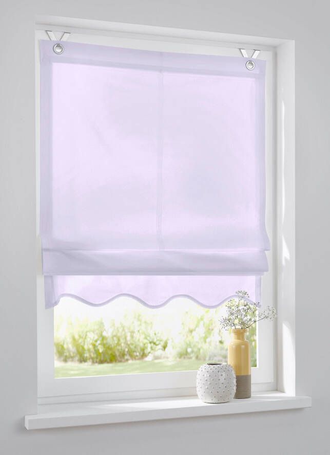 Kutti Romeins rolgordijn Olivia ondoorzichtig katoen op te hangen met haken (1 stuk) - Foto 3