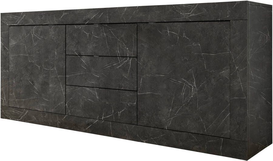 INOSIGN Dressoir Basis breedte 210 cm commode 2 deuren 3 lades dressoir Metalen handgreep moderne frame-uitstraling veel opbergruimte kleurkeuze - Foto 6