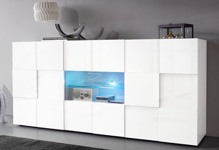 INOSIGN Dressoir Dama Breedte 181 Commode 2 deuren en 2 lades Dressoir Front in 3D-uiterlijk veel opbergruimte verschillende kleuren - Foto 15