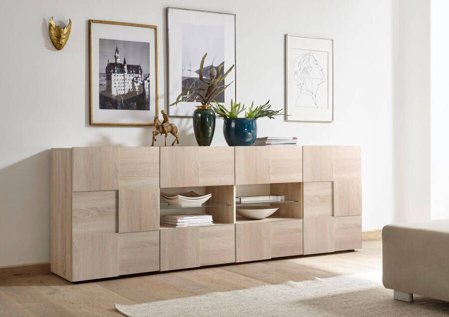 INOSIGN Dressoir Dama Breedte 241 Commode 2 deuren en 4 lades Dressoir Front in 3D-uiterlijk veel opbergruimte verschillende kleuren - Foto 7