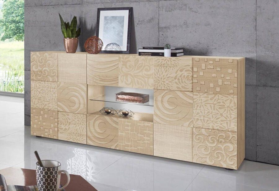 INOSIGN Dressoir Miro Breedte 181 cm met decoratieve zeefdruk - Foto 12