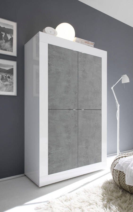 INOSIGN Highboard Basis hoogte 162 cm breedte 102 cm commode 4 deuren hoge commode Metalen handgreep moderne frame-uitstraling veel opbergruimte kleurkeuze - Foto 10