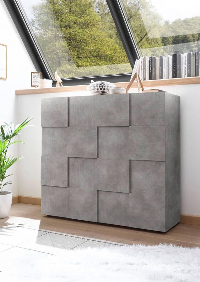 INOSIGN Highboard Dama Hoogte 111 cm Breedte 121 cm Commode 2 deuren Hoge commode - Foto 6