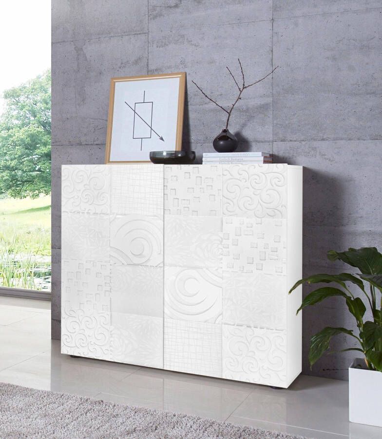 INOSIGN Highboard Miro Breedte 121 cm met decoratieve zeefdruk