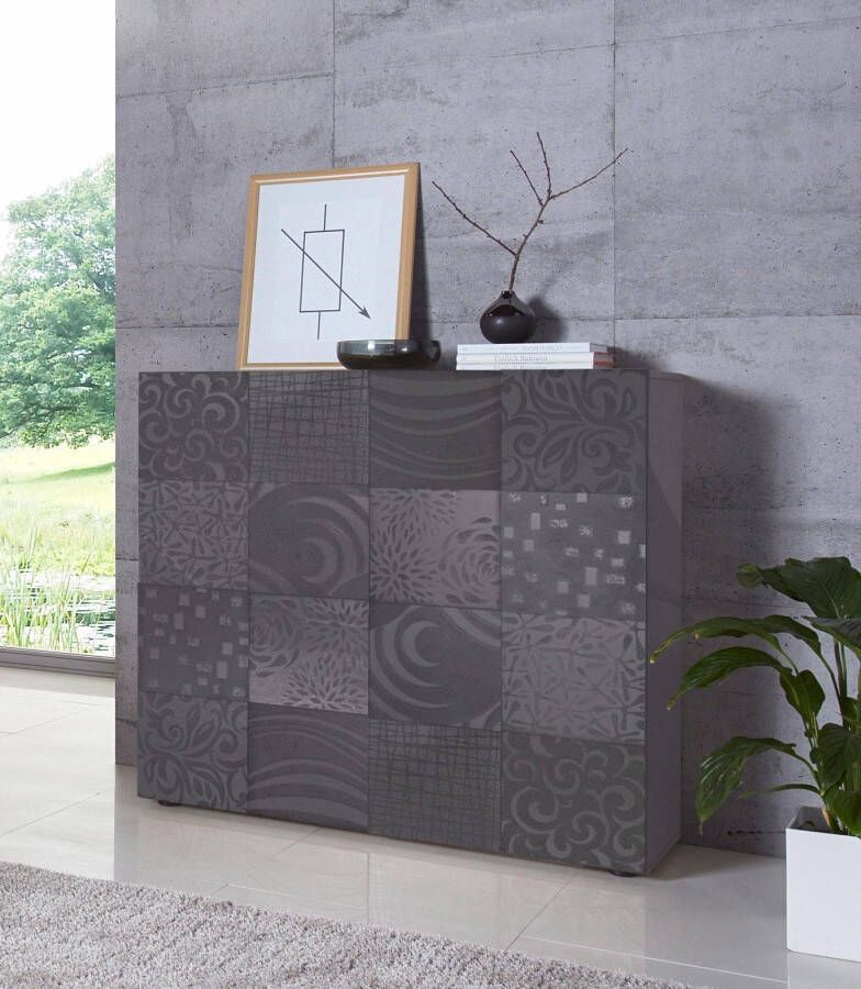 INOSIGN Highboard Miro Breedte 121 cm met decoratieve zeefdruk