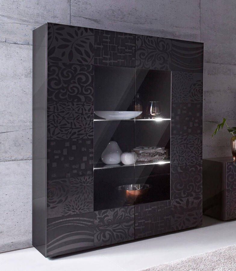 INOSIGN Vitrinekast Miro Vitrinekast hoogte 166 cm met decoratieve zeefdruk - Foto 10