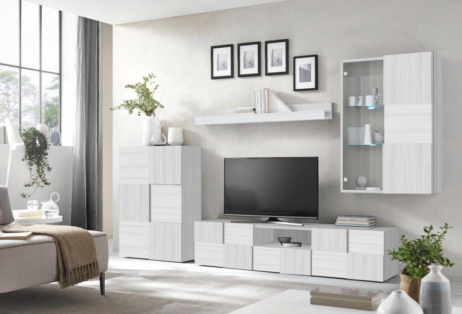 INOSIGN Wandmeubel Dama 4-delig breedte 300 cm hoogte 200 cm moderne aanbouwwand in 3D-look (set 4-delig) - Foto 3