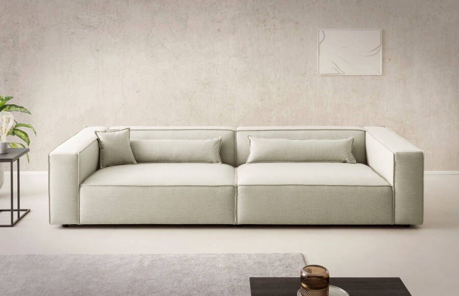 LeGer Home by Lena Gercke 3-zitsbank PIARA XXL sofa met biesnaad Big-sofa in cord of linnenlook - Foto 9