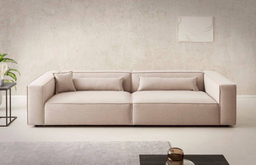 LeGer Home by Lena Gercke 3-zitsbank PIARA XXL sofa met biesnaad Big-sofa in cord of linnenlook - Foto 9