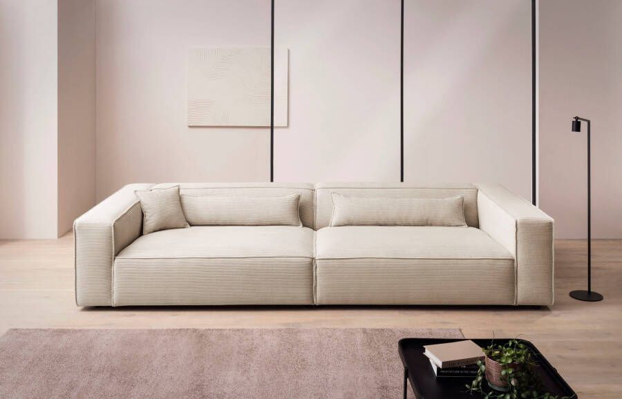 LeGer Home by Lena Gercke 3-zitsbank PIARA XXL sofa met biesnaad Big-sofa in cord of linnenlook - Foto 9