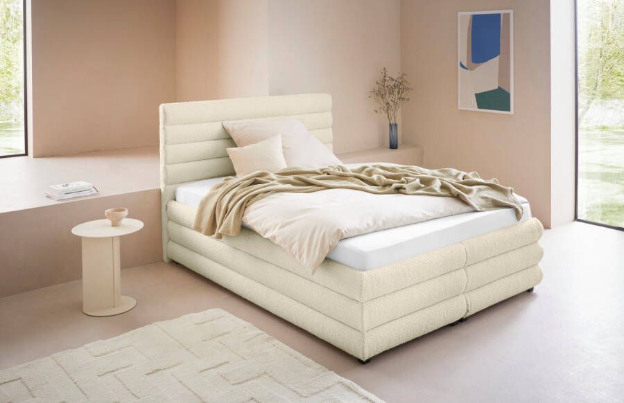 LeGer Home by Lena Gercke Gestoffeerd bed Maylis bouclé naar keuze met en zonder matras en lattenbodem ook in 200 cm breedte - Foto 12