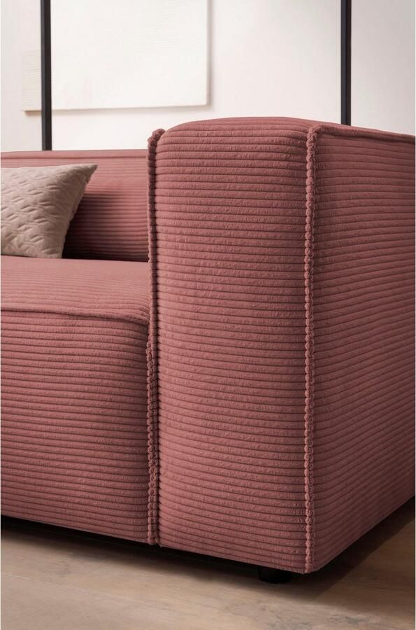 LeGer Home by Lena Gercke 3-zitsbank PIARA XXL sofa met biesnaad Big-sofa in cord of linnenlook - Foto 2